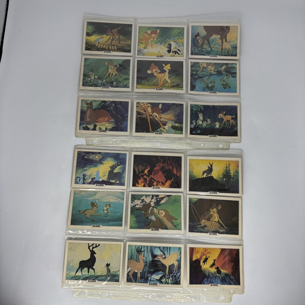 Vintage Disney Bambi Series A Set #3 18 Trading Cards Treat Hobby Lot Non Sport